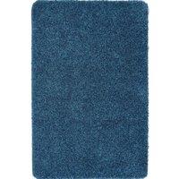 THE RUGS Washable Non Slip Shaggy Rug Soft Stain Resistant Plain in Teal | Size: 140 cm x 200 cm