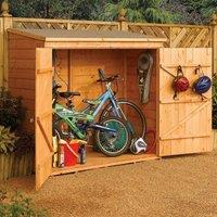 Rowlinsons Lockable Storage Wall Store - L82.5 x W182.5 x H164.1 cm in Brown