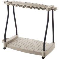 Rowlinsons Garden Tool Rack with Wheels - Resin - L51 x W107 x H89 cm in Taupe