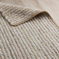 Industville Petton Hand Woven Jute & Wool Rug - Natural & Cream | Size: 120 cm x 180 cm