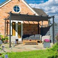 Rowlinsons Venetian 4x3 Canopy - Aluminium - L300 x W395.5 x H234.5 cm - Grey