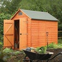 Rowlinsons 8 x 6 Feet Security Shed - L246 x W194.5 x H232 cm in Brown