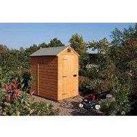 Rowlinsons 6 x 4 Feet Security Shed - L184 x W139 x H206 cm in Brown