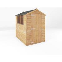 Mercia 6 x 4 Feet Overlap Apex Shed - L181.8 x W131.8 x H185.5 cm - Brown