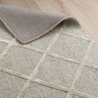 Industville Ratho Hand Tufted Wool Rug - Grey & Cream | Size: 170 cm x 240 cm