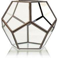 KDMD Glass Terrarium - Large Octagon in Brown