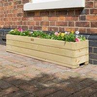 Rowlinsons Marberry Patio Planter - L30 x W150 x H30 cm in Brown