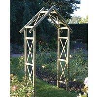 Rowlinsons Rustic Wooden Arch - L45 x W160 x H274 cm in Brown