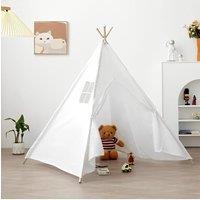 H&O Direct Indian Tent Indoor Play House for Kids in White