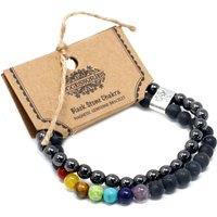 KDMD Women's Magnetic Gemstone Bracelet - Black Stone Chakra