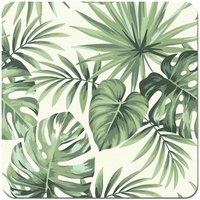 Warren Reed - Designer Exotic Palm Leaves Coasters - Set of 4 in Green