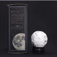 KDMD White Howlite Planet on a Sola Goldstone Stand (MOON)