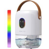 MONHOUSE 1000ml Electric Dehumidifier - Quiet Touch Screen Auto Shut Off in White