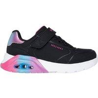 Skechers Girl's Uno Lite 2.0 Gore & Strap Embossed Sneaker Black/Multi in Black | Size: Infant 13