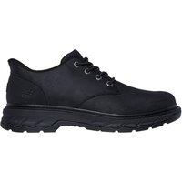 Skechers Men's Lockett Round Toe Bungee Lace Leather Slip-Ins Black | Size: 10