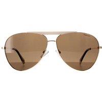 Polaroid Men's Aviator Gold Ivory Bronze Polarized PLD 6200/S/X