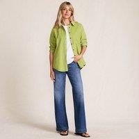 Lands' End Women's Long Sleeve Cord Shirt in Green | Size: 10-12