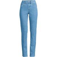 Lands' End Women's Petite Recover Straight Leg Jeans, High Waisted in Mid Blue | Size: 16R