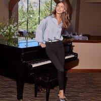 Lands' End Women's Petite Skinny Leg Jeans, High Waisted in Black | Size: 14