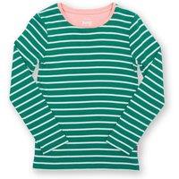 Kite Girl's Emerald Stripe T-Shirt in Green | Size: 4 Years