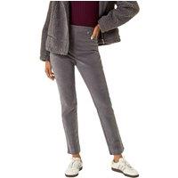 Roman Women's Corduroy Stretch Denim Trousers in Grey | Size: 20