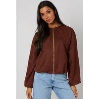 Urban Bliss Women's Suede Jacket in Chocolate | Size: 10