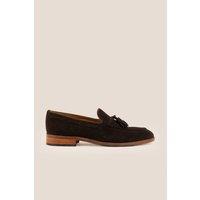 Oswin Hyde Men's Issac Tassel Loafer in Dark Brown | Size: 9