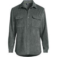 Lands' End Men's Corduroy Shirt in Dark Grey | Size: Small