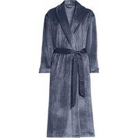 Lands' End Women's Plus Velvet Dressing Gown in Blue | Size: 16-18