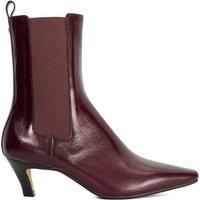 Dune London Women's 'Odele' Leather Ankle Boots in Burgundy | Size: 5