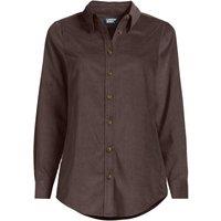 Lands' End Women's Petite Long Sleeve Cord Shirt in Dark Brown | Size: 10-12