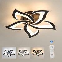 Pheashine Modern Dimmable Acrylic Ceiling Light, 40W, 58cm, Living Room, Bedroom in Black