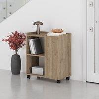 Decortie 'Zeo' Modern Mobile Sideboard Cabinet Wheels 70x40x80cm in Brown | Size: 1 Pack