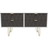 Ready Assembled 2 U Dallas 4 Drawer Bed Box (Ready Assembled) in Dark Grey