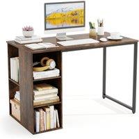 Costway 115 CM Computer Desk Modern Home Office Desk in Brown
