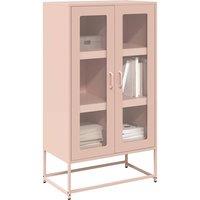 Berkfield Home Highboard Pink 68x39x123 cm Steel | Size: 68 x 39 x 123 cm
