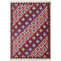 THE RUGS Kamal Kelim Rug - Vintage Design Handwoven Wool Cotton Reversible 3 mm | Size: 160 cm x 230 cm