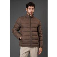 Burton Men's Taupe Wool Look Quilted Jacket | Size: XL