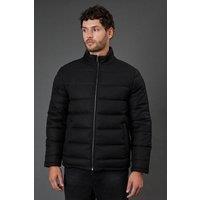 Burton Men's Black Wool Look Quilted Jacket | Size: Small