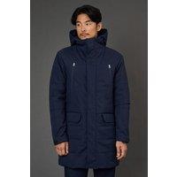 Burton Men's Navy Quilted Long Coat | Size: Large