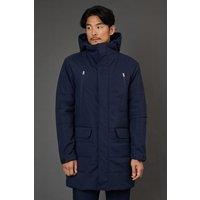Burton Men's Navy Quilted Long Coat | Size: Medium