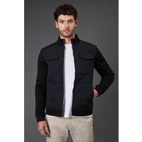 Burton Men's Black Four Pocket Hybrid Padded Jacket | Size: Medium