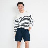Lands' End Men's Pleated Linen/Cotton Shorts in Dark Navy | Size: 36