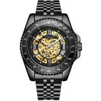 Anthony James Men's Hand Assembled Limited Edition Tachymeter Sports Automatic Watch in Black