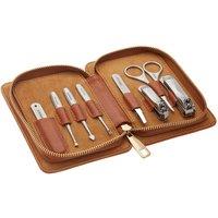 Breed Men's Katana 8 Piece Surgical Steel Groom Kit in Camel