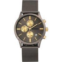 Breed Men's Espinosa Chronograph Mesh-Bracelet Watch with Date in Dark Grey
