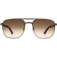 Police Men's Square Grey Gold With Havana Parts Brown Gradient SPL890M Origins 3