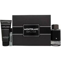 Montblanc Men's MONT BLANC EXPLORER EDP-S 100ML + EDP-S 7.5ML + SG 100ML in Clear