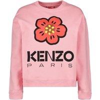 Kenzo Men's Paris Flower Logo Rose Pink Sweatshirt | Size: Small