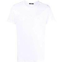 Balmain Men's Paris Embossed Logo White T-Shirt | Size: Medium